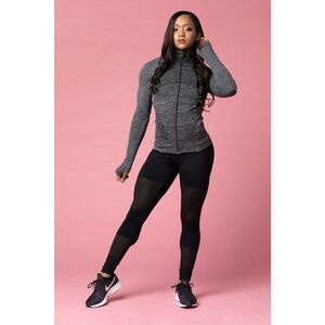 IAB MFG Carbon Seamless Full Zip Jacket in Gray Size Medium